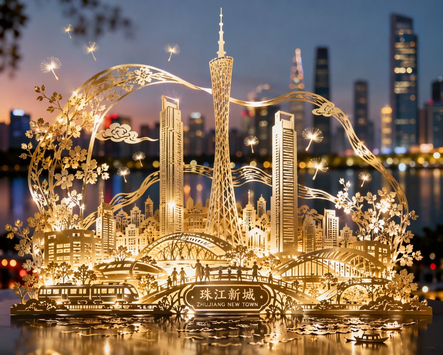 广州剪纸艺术城市海报